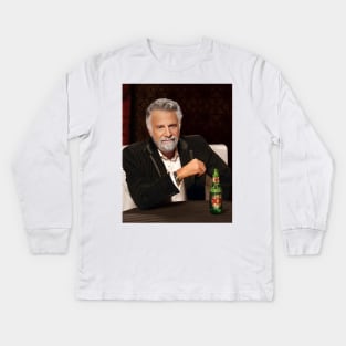 The Most Interesting Man in the World Kids Long Sleeve T-Shirt